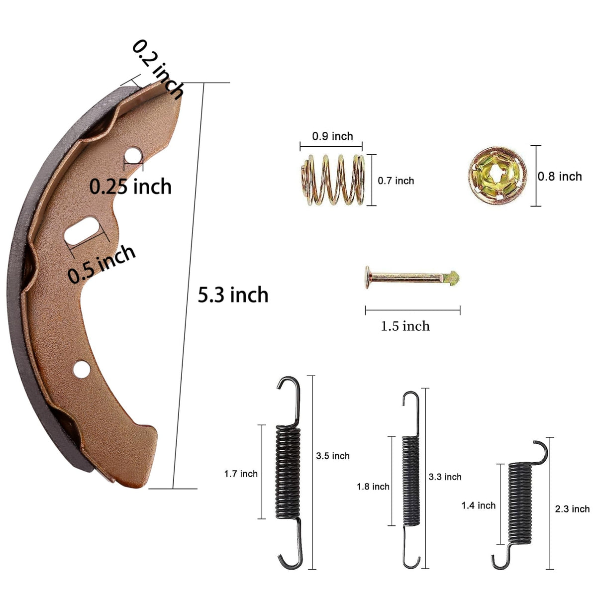 10L0L brake shoes for Columbia Par Car fit with automatic adjust
