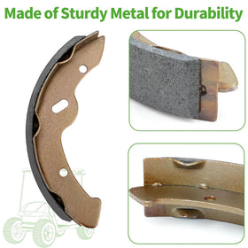 10L0L brake shoes easy installation, minimizes downtime for cart maintenance.