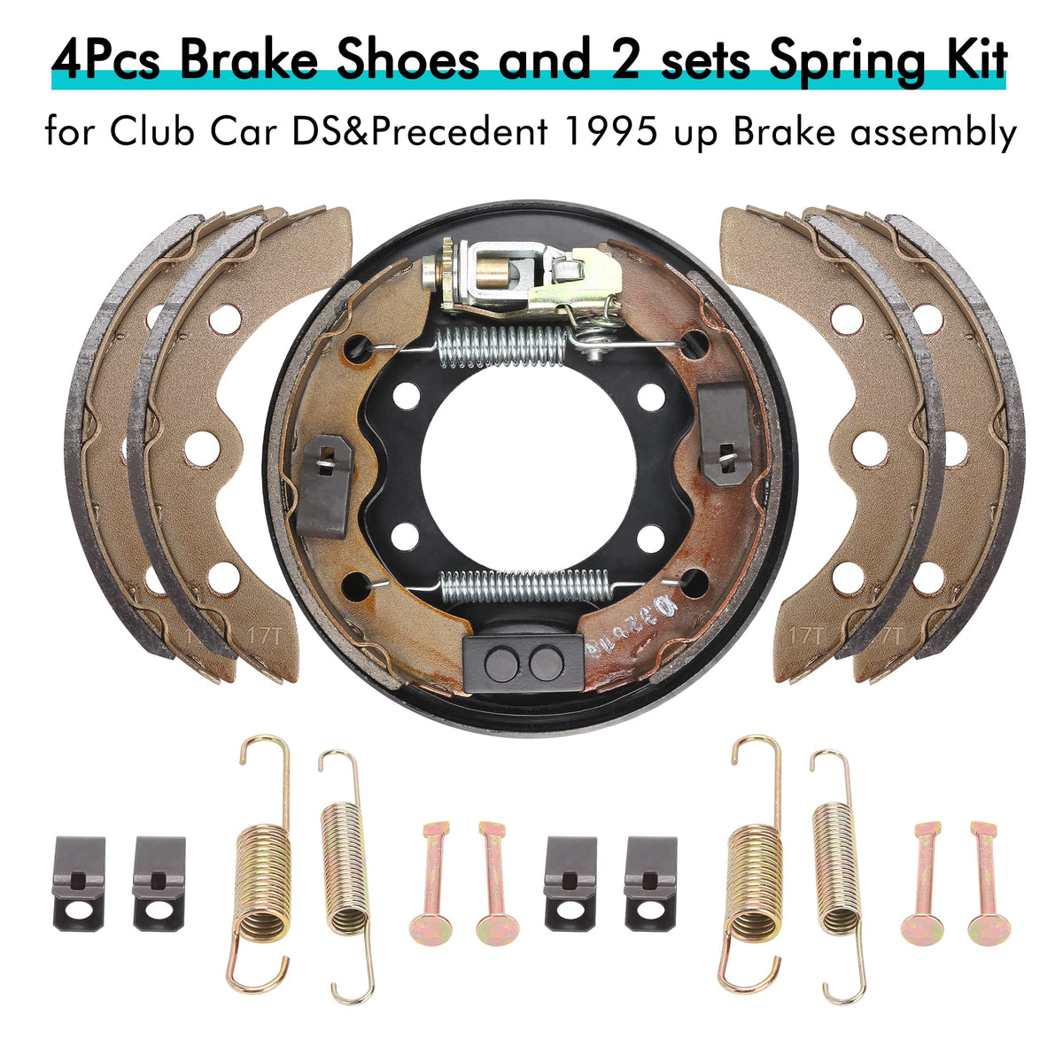 10L0L brake shoes kit for EZGO TXT Medalist, OEM-grade fit for reliable stopping