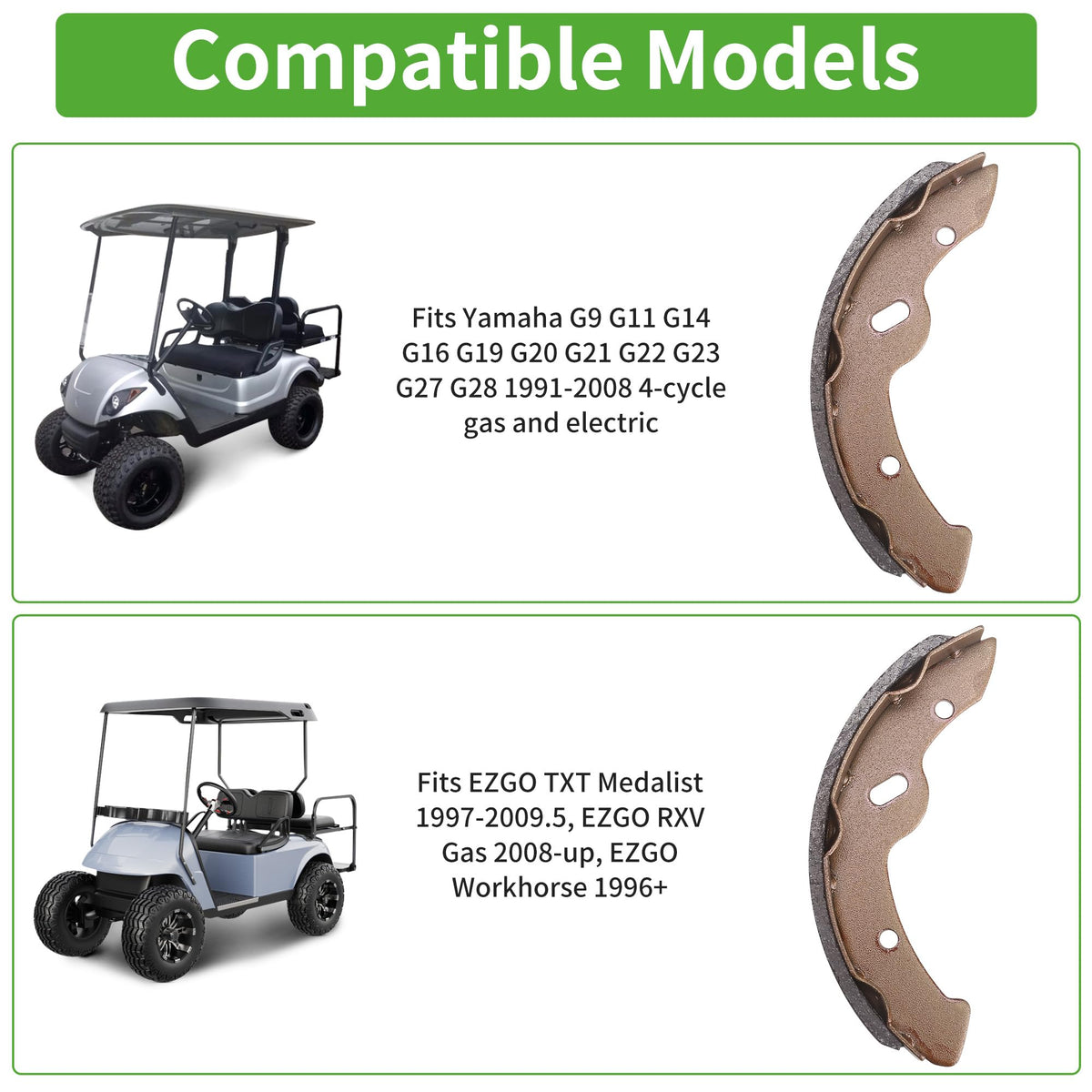 10L0L brake shoes four-pack, convenient replacement set for quick service.