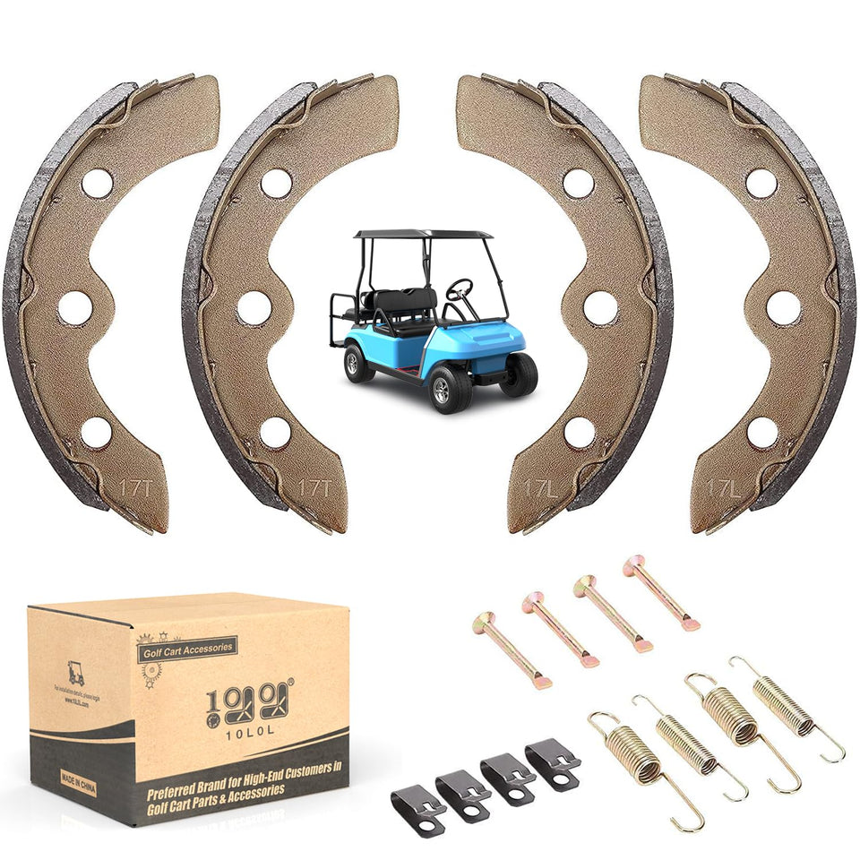 10L0L brake shoes kit for Club Car DS and Precedent, ready for installation