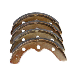 10L0L brake shoes kit packaging with fitment guidance for multiple cart models.