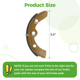 10L0L brake shoe kit packaging showing four-piece set.