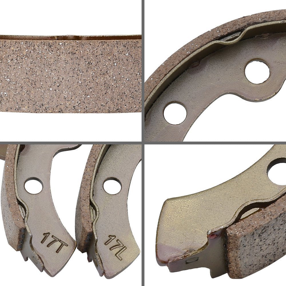 10L0L brake shoes packaging close-up highlights part numbers and included pieces
