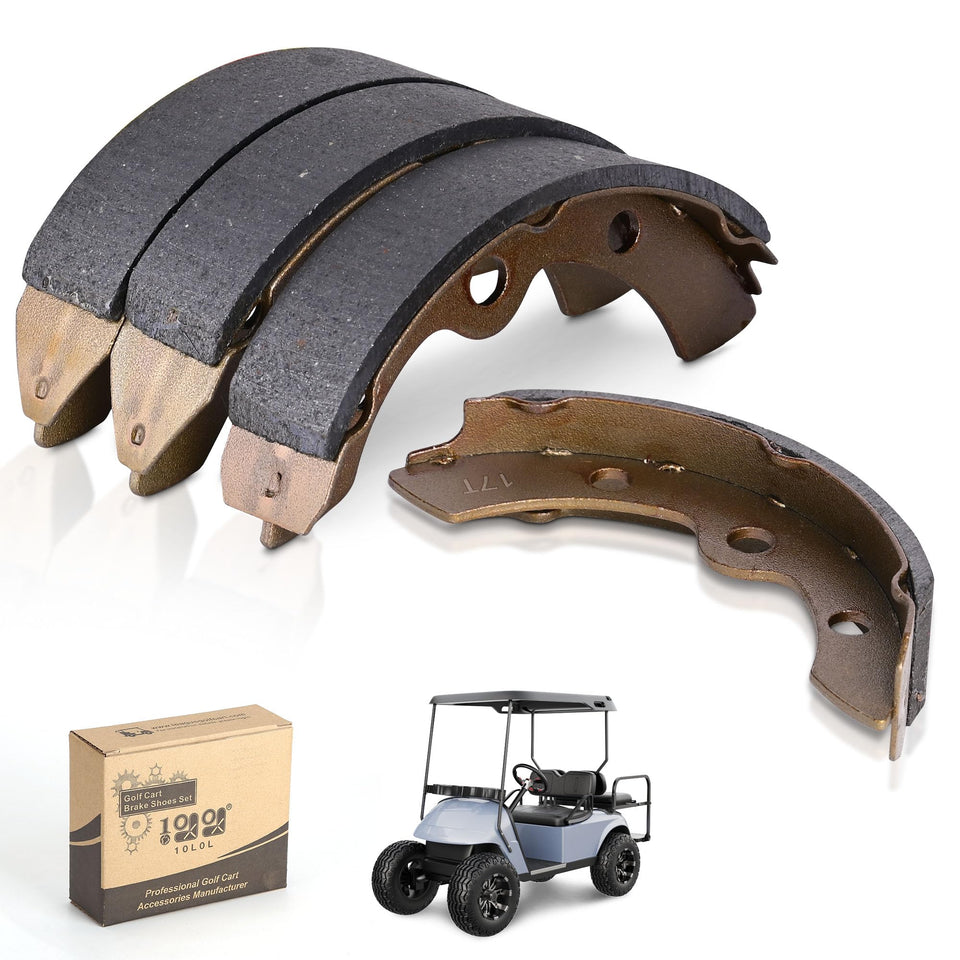 10L0L brake shoes for Yamaha G1 front view with lasting durability.