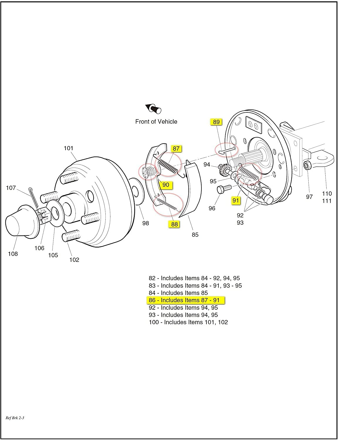 10L0L Bendix drum springs close-up shows durable metal construction