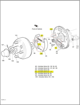 10L0L Bendix drum springs close-up shows durable metal construction