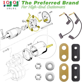 10L0L brush kit installed in a Club Car GE motor layout for reliability.