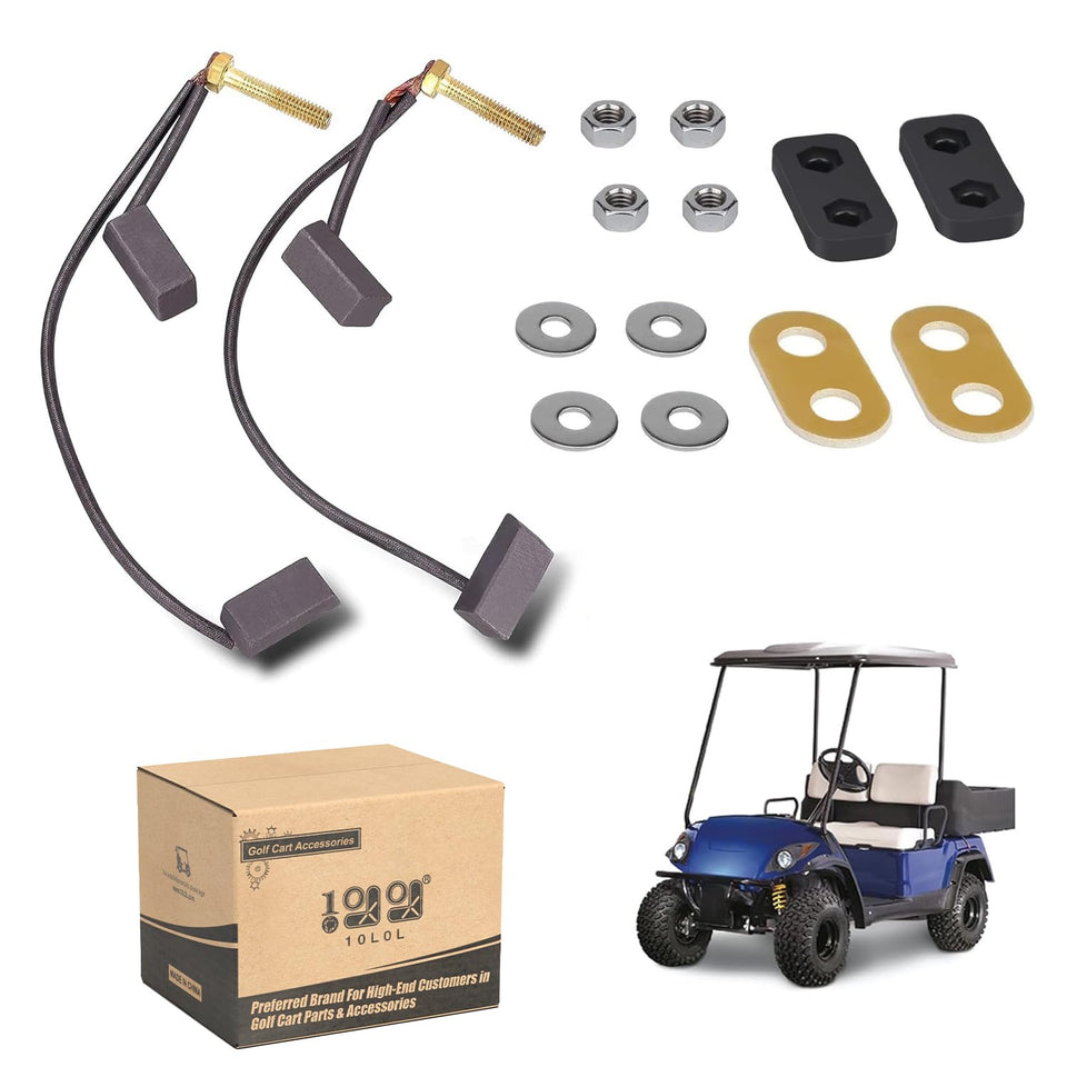 10L0L brush kit for Yamaha G8/G9/G14/G16 showing replacement brushes for smooth motor performance.