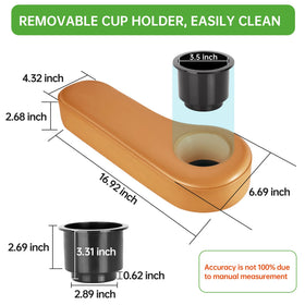 Built-in sponge in orange armrest delivers soft, supportive seating.