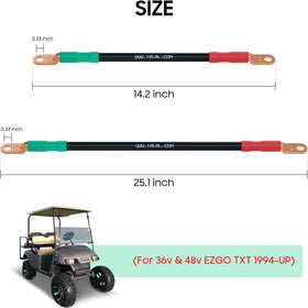 10L0L cable set includes five 14 inch and two 25 inch leads
