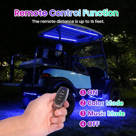 10L0L canopy lights add color accents to your cart's roofline.