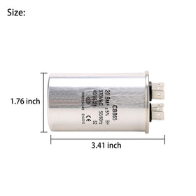 10L0L capacitor spec sheet view emphasizes 370 VAC rating for durable performance.