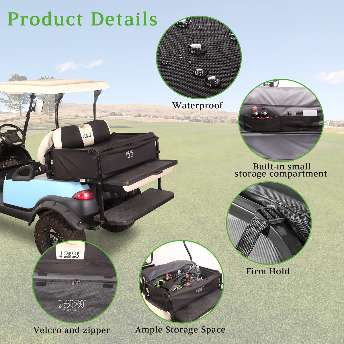 10L0L cargo bag stores groceries securely during cart trips