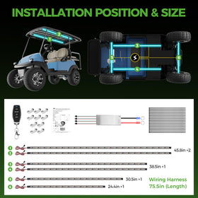 Cart compatibility across EZGO Yamaha and Club Car with 10L0L underglow kit