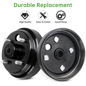 10L0L castellated nut visual for EZGO TXT brake drum shows secure hold.