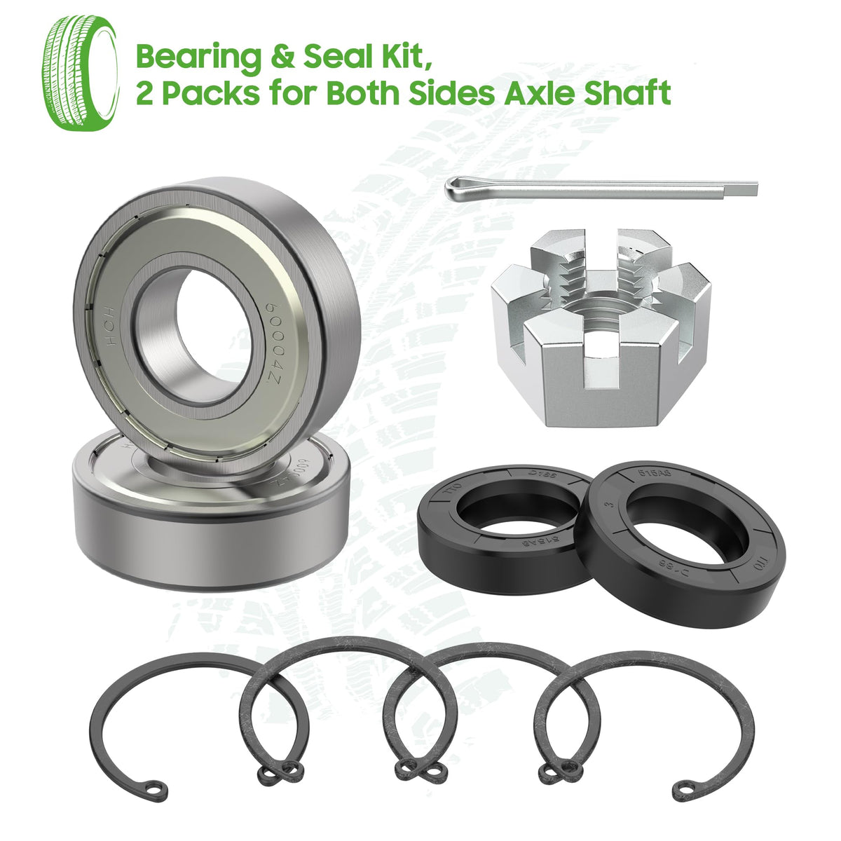 10L0L castle-nut cotter-pin included for secure installation.