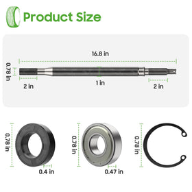 10L0L castle nut and cotter pin included for safe wheel mounting