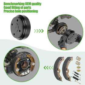 10L0L ceramic brake shoes durability image emphasizing wear resistance and performance.