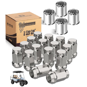 10L0L chrome center caps for EZGO/Club Car wheels add a polished look