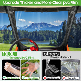 10L0L clear PVC windows for unobstructed visibility