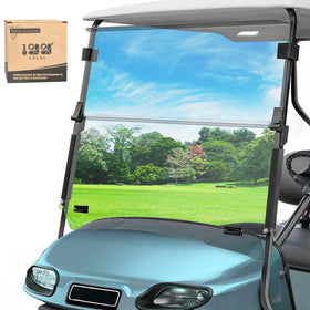 10L0L clear windshield for EZGO TXT 2014-up provides clear vision and weather protection.