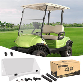 10L0L clear windshield for Yamaha G29, front view with high visibility and UV protection.