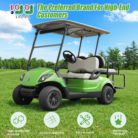 10L0L Club Car 8-inch wheel cover sideview adds modern lines and easy snap-on use.