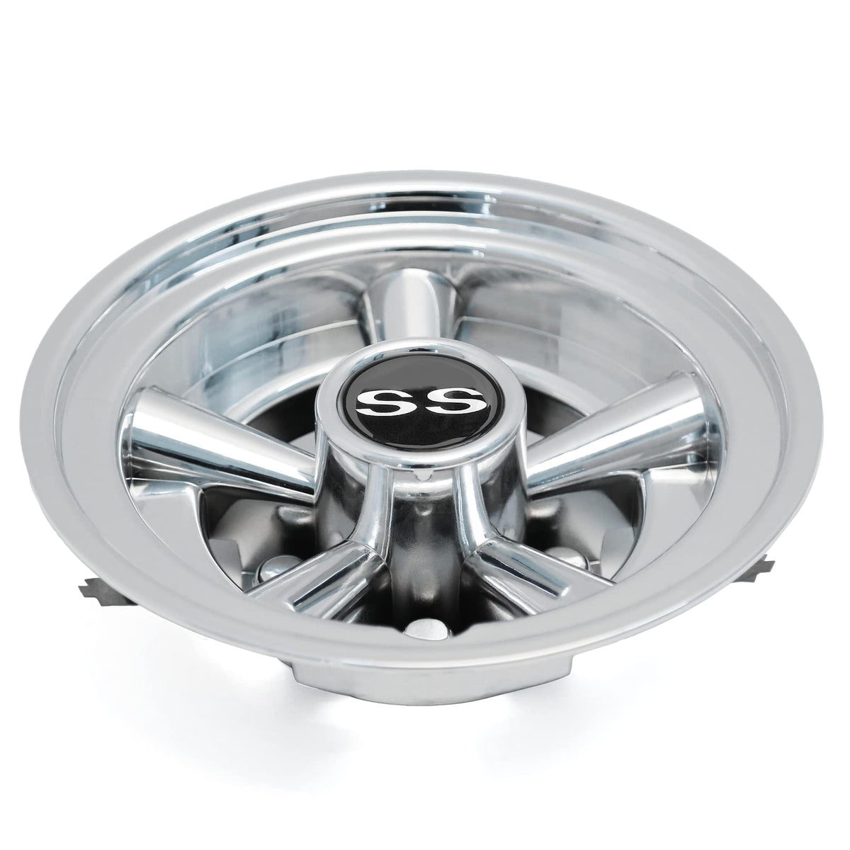 10L0L Club Car 8-inch chrome wheel covers refresh wheels with ease.