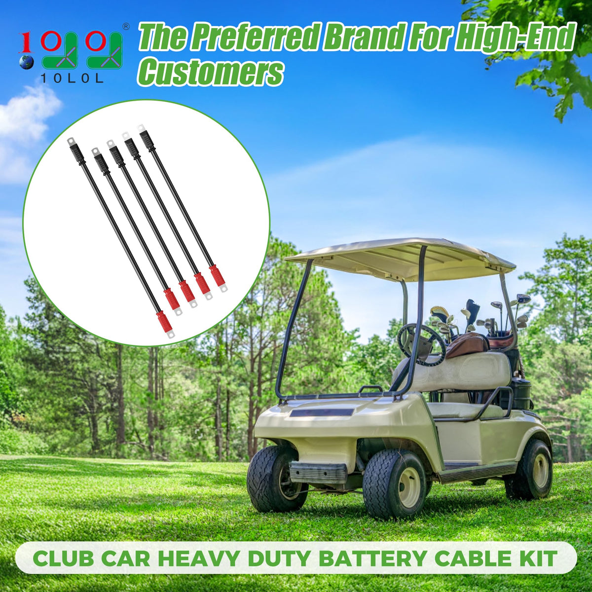 10L0L 4AWG copper core cables improve conductivity in Club Car systems