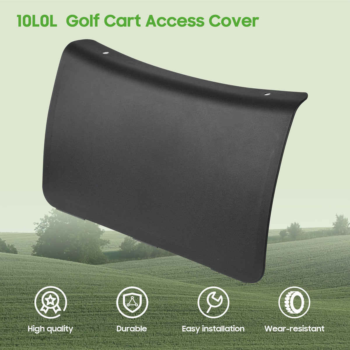 10L0L Club Car DS replacement panel back view demonstrates snug fit