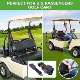 10L0L Club Car DS belts provide secure restraint for four passengers