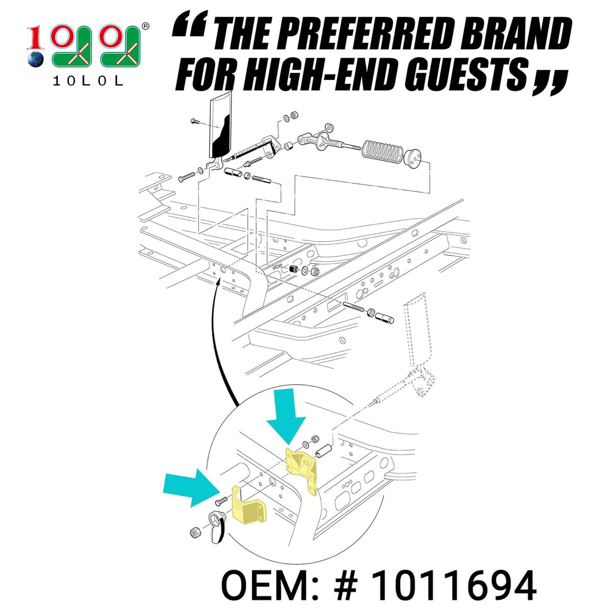 10L0L bracket with bushing supports stable accelerator rod performance.