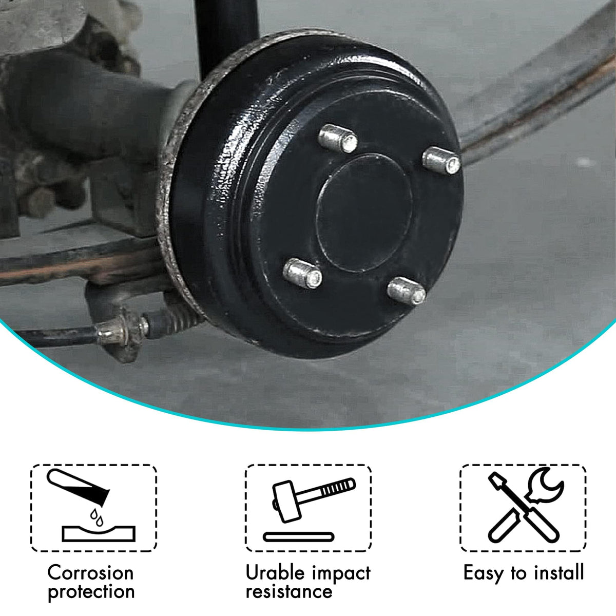 10L0L Club Car DS brake kit image, precise fitment confirmation.