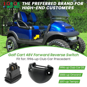 10L0L Club Car DS-compatible switch installed on a cart