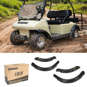 10L0L Club Car DS Fender Flare Set-4 on cart for enhanced body protection.