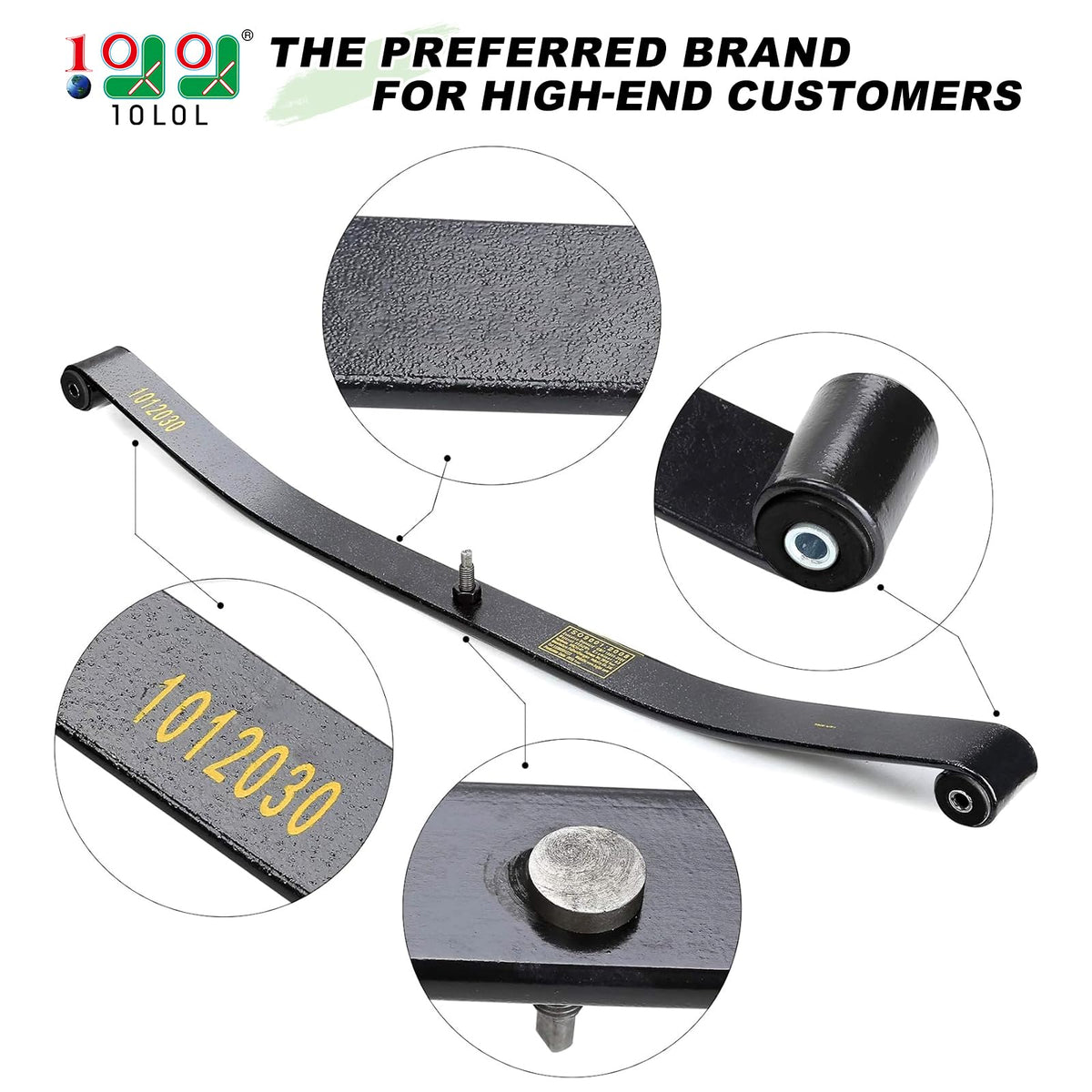 10L0L front leaf spring kit fits Club Car DS 1981-up, enhances load handling.