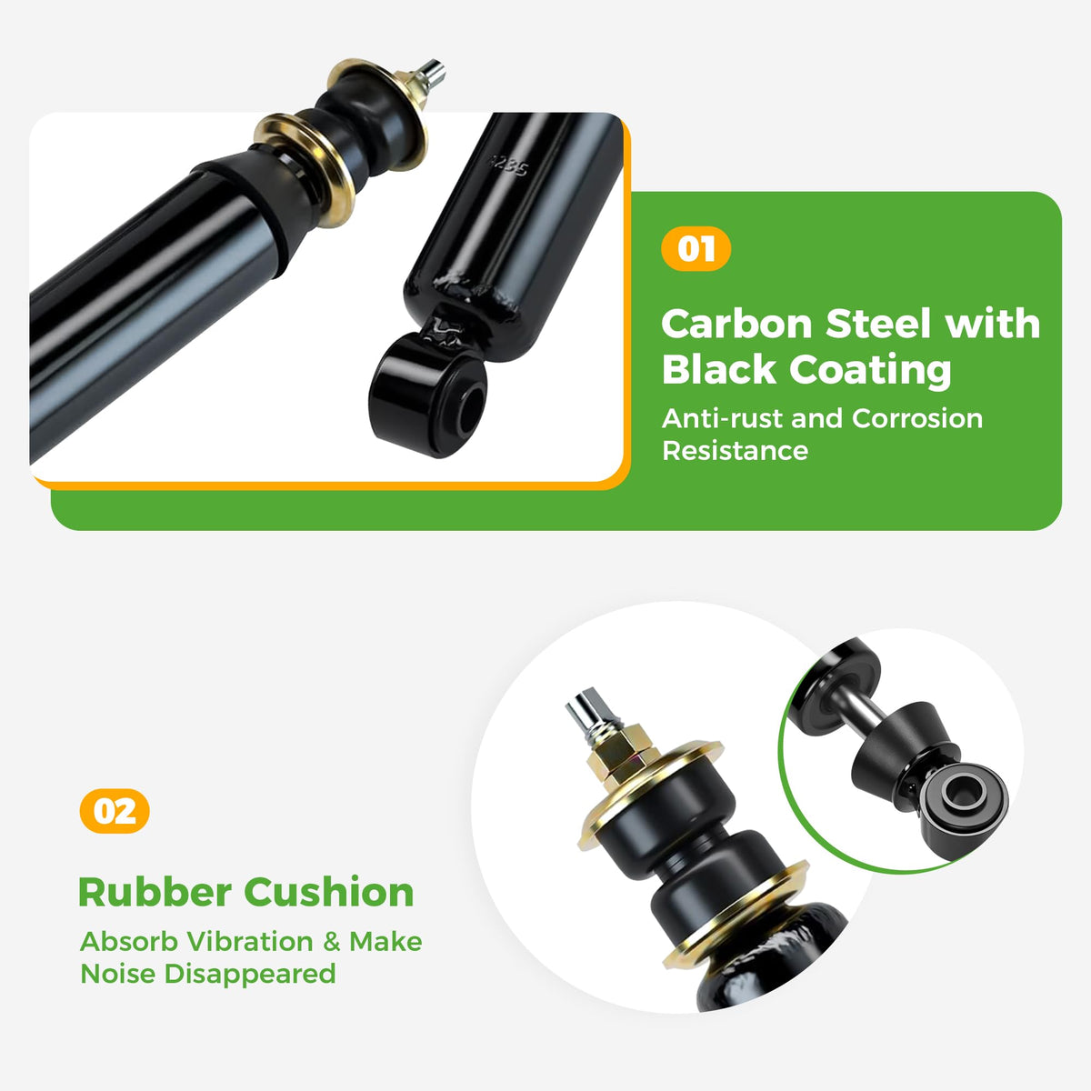 10L0L Club Car DS front shocks replacement for reliable compatibility