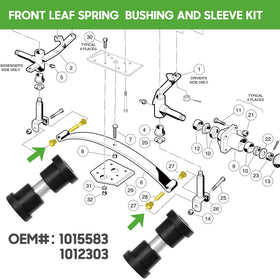 10L0L Club Car DS front suspension kit compatible with 1993+