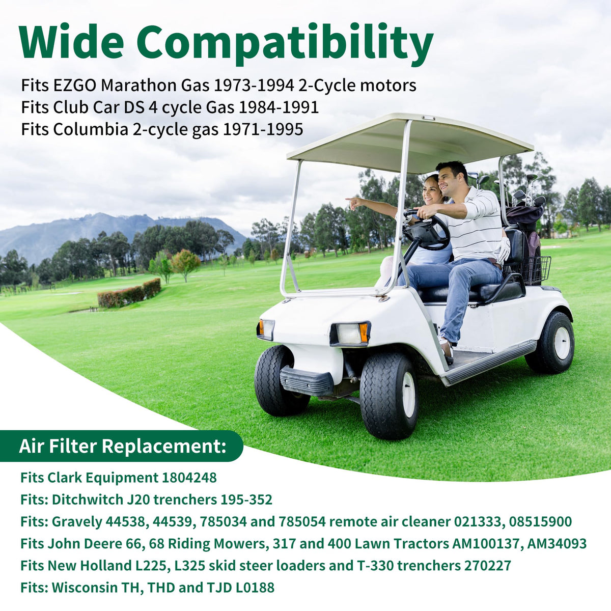 10L0L Club Car DS gas air filter for better filtration