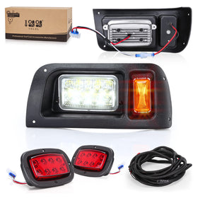 10L0L Club Car DS headlight kit front view improves nighttime visibility
