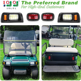 10L0L Club Car DS headlight kit rear view with clear taillight signaling