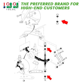 10L0L Club Car DS Precedent bushing kit ensures factory-like fit