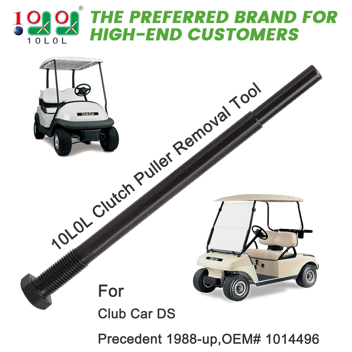 10L0L Club Car DS clutch puller closeup showing precise fit.