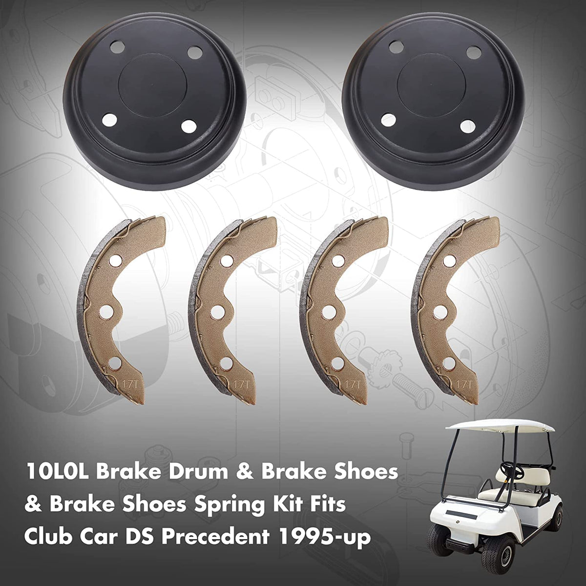 10L0L club car ds precedent compatibility image emphasizes universal fit.