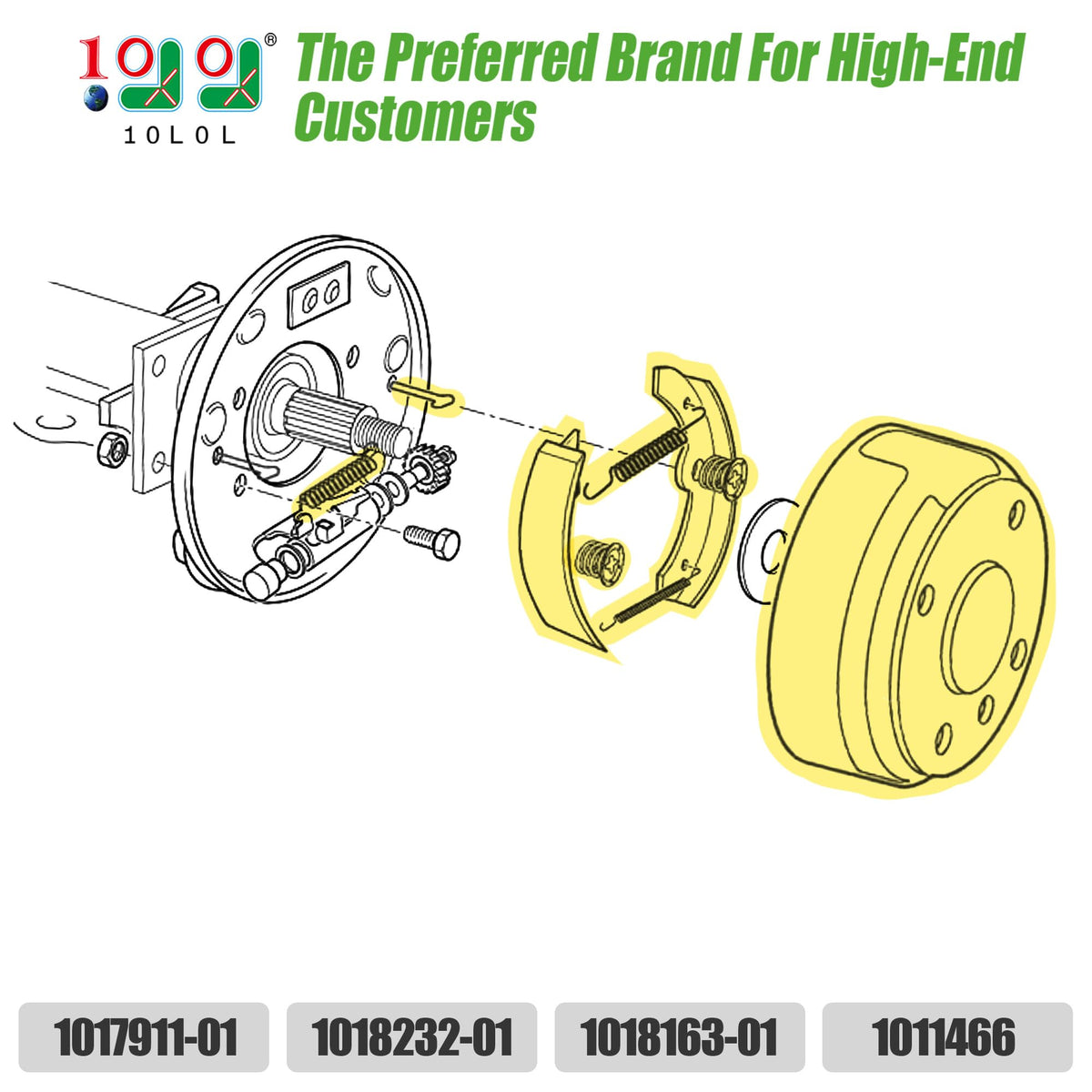 10L0L club car DS/Precedent compatibility image showing OEM-grade replacement fit.