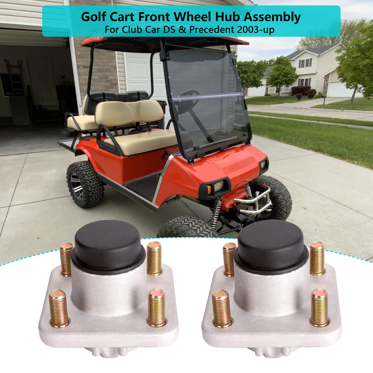 10L0L club car ds-precedent hub with bearings supports smooth ride