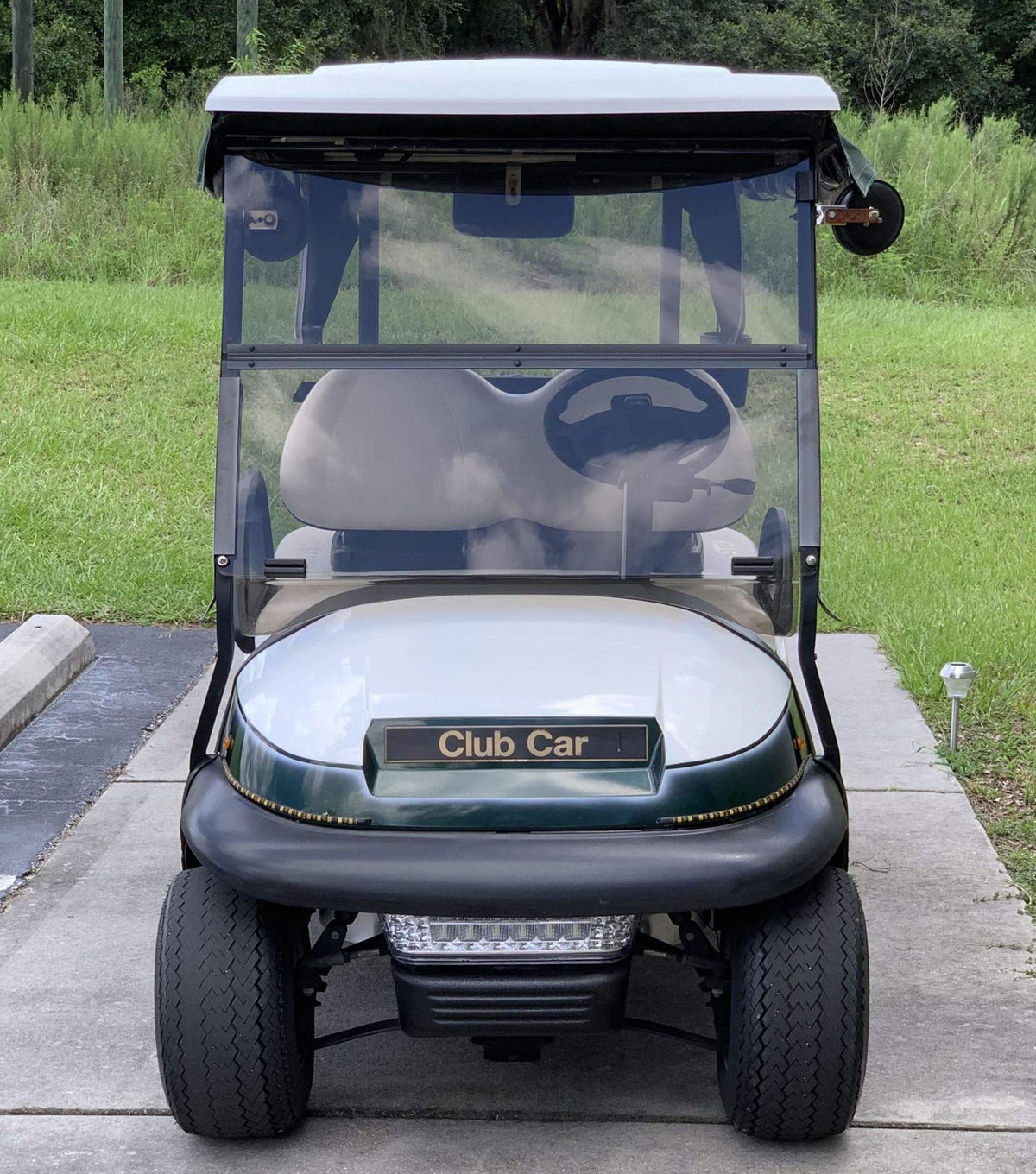 10L0L installation ready for Club Car DS Precedent fold-down windshield
