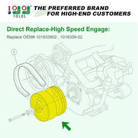 10l0l Club Car DS Precedent Carryall Turf clutch highlights Kawasaki compatibility for reliable performance