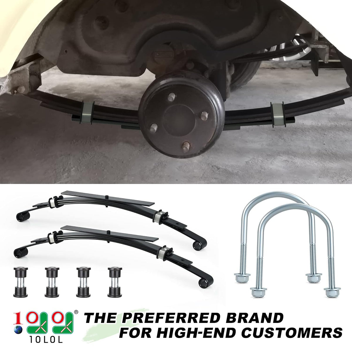 10l0l club car ds rear springs close-up showing robust steel design